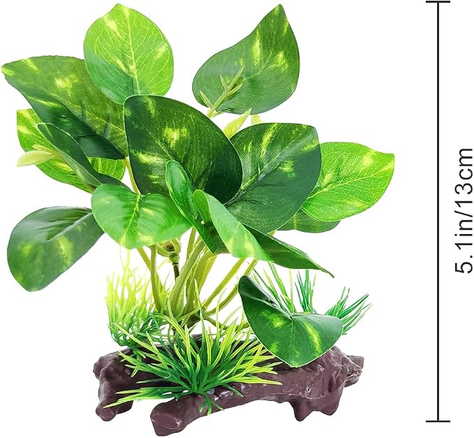 3PCS Artificial Fish Tank Plants Silk Aquarium Plants for Betta Fish