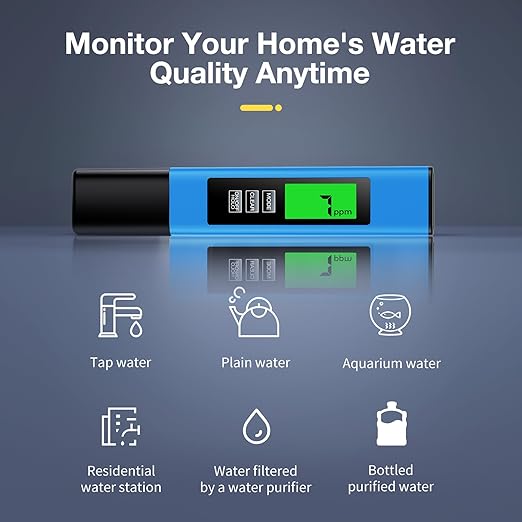 2025 All-New 4 in 1 Tds Meter Digital Water Tester - Accurate and Reliable TDS EC & Temp(°C,°F) Meter - 0-9999ppm - Professional Testing for Drinking Water, RO/DI System, Aquariums etc