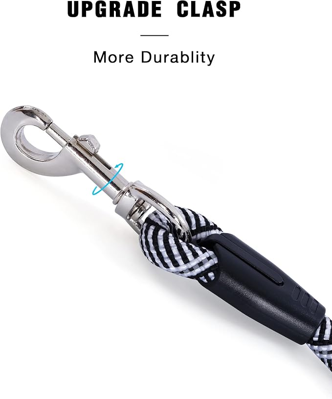 Long Dog Leash with Reflective Threads 15FT 20FT 30FT 50FT,Heavy Duty Bungee Dog Leashes for Small Medium Large Breed Dogs,Shock Absorbing Training Leash for Walking,Hunting,Camping&Yard