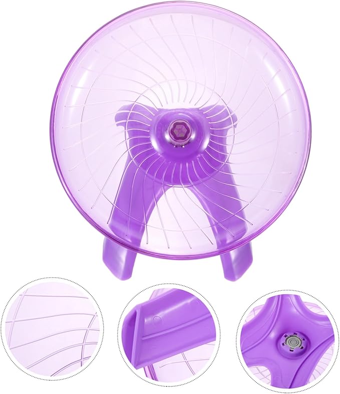 Silent Hamster Exercise Wheel 12-inch Flying Saucer for Hamsters Hedgehogs and Gerbils Design for Indoor Play
