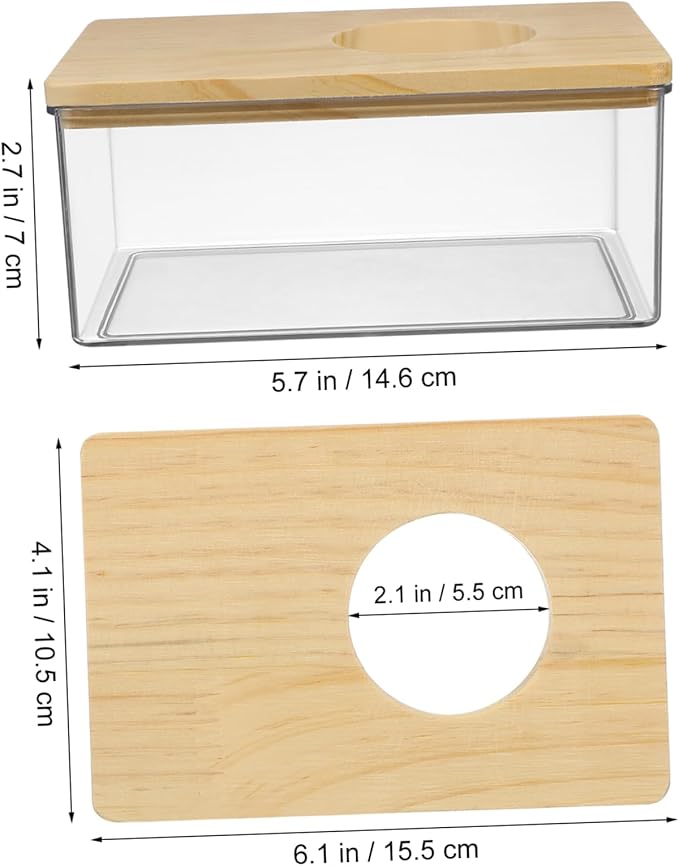 BESPORTBLE Hamster Sand Bath Box Transparent Acrylic Chinchilla Dust Bath Pet Supplies Easy to