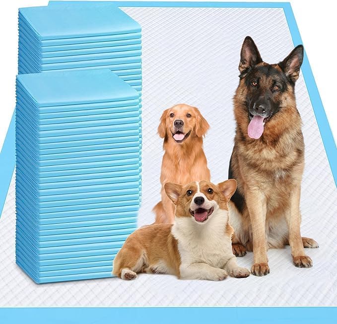 XXXXL Puppy Pee Pads 31"x47" 100 Count, Extra Large for Dogs, Leak-Proof & Super Absorbent, Thicken Disposable Potty Training Pads for Cats Rabbits