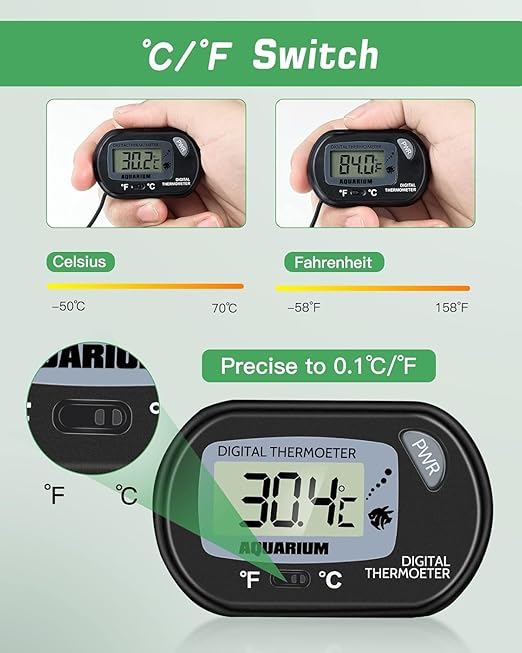 Petbank LCD Digital Aquarium Thermometer Fish Tank Water Terrarium Temperature