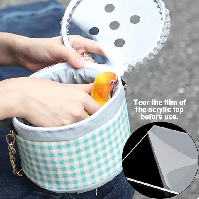 La La Pet® Creative Hamster Carrier Bag with Adjustable Chain Small Pet Travel Bag Sugar Glider Carrier Bag Hedgehog Carrier Bag Guinea Pig Carrier Bag for Outdoor Use