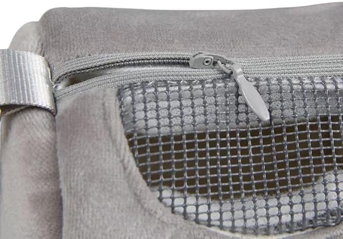 Hamster Carrier Bag with Breathable Window Portable Small Pet Carriers Soft-Sided Hands-Free Shoulder Strap Hamster Bag for Short Distance Travel Outdoor Check-Up Dwarf Hamsters Rats Mice
