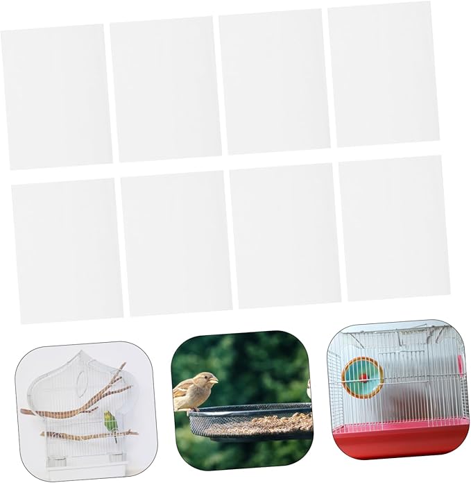 UPKOCH 100pcs Bird Cage Liners Absorbent Disposable Pads for Parrots and Animals Durable Odor Cage Cushion for Easy Cleanup