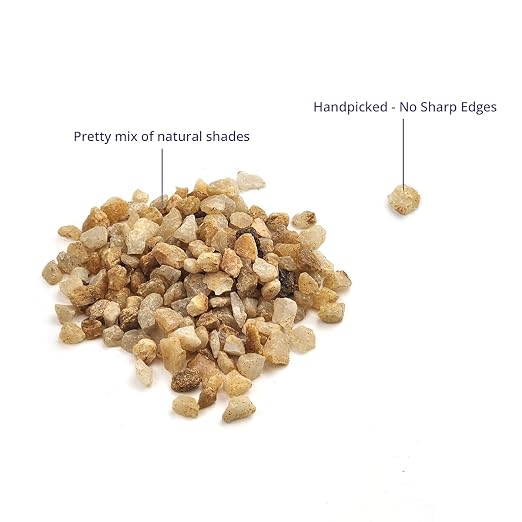 Royal Imports River Rocks, Aquarium Gravel – Natural 0.25" Gravel - 5 lbs | Decorative Ornamental Vase Filler Pebbles for Potted Plants, Terrariums, Vases, Succulents, Fish Tank Gravel, DIY & Crafting