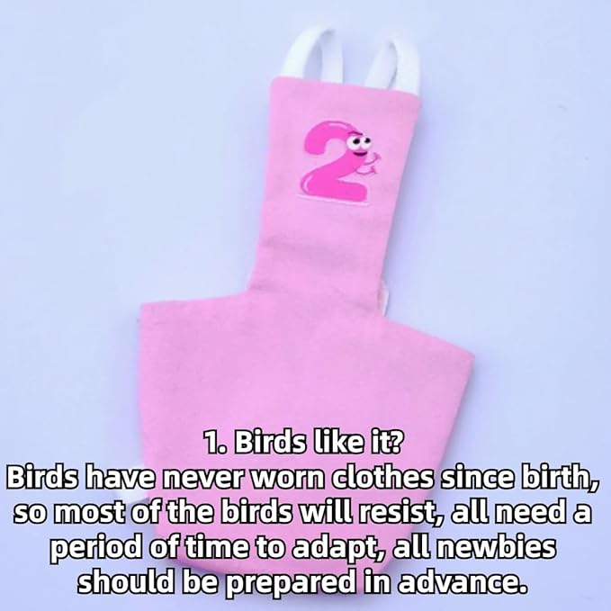 Bird Diaper Protective Parrot Nappy - 6 Pack, Reusable Flight Suit with Waterproof Inner Layer, Washable Cute Urine Wet Suit for Cockatiel Conure Macaw Lovebird (L)