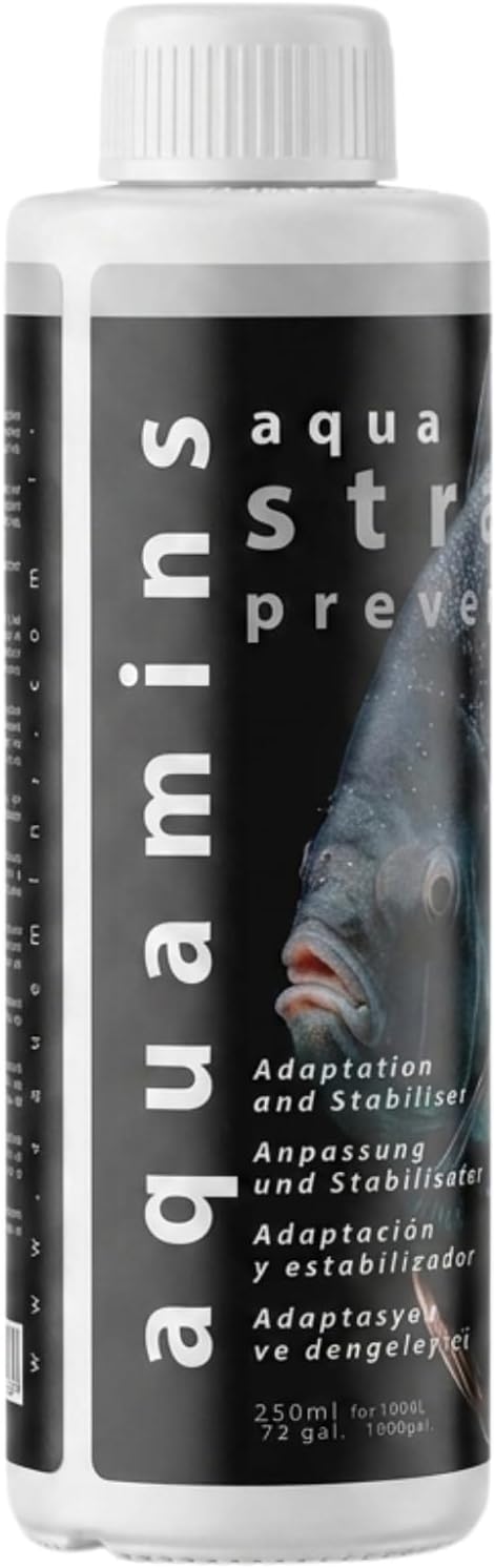 Aqua Stress Preventive Water Conditioner for Aquarium - 250ml / 8.45 fl oz - Fish Coat Support & Water Stabilizer for Freshwater and Saltwater Tanks