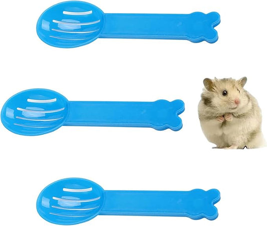 3PCS Hamster Bedding Scooper Pooper Sand Spoon Sifter Cage Cleaning Shovel Chinchilla Dust Bath Scooper Gerbil Sand Bath Scoop