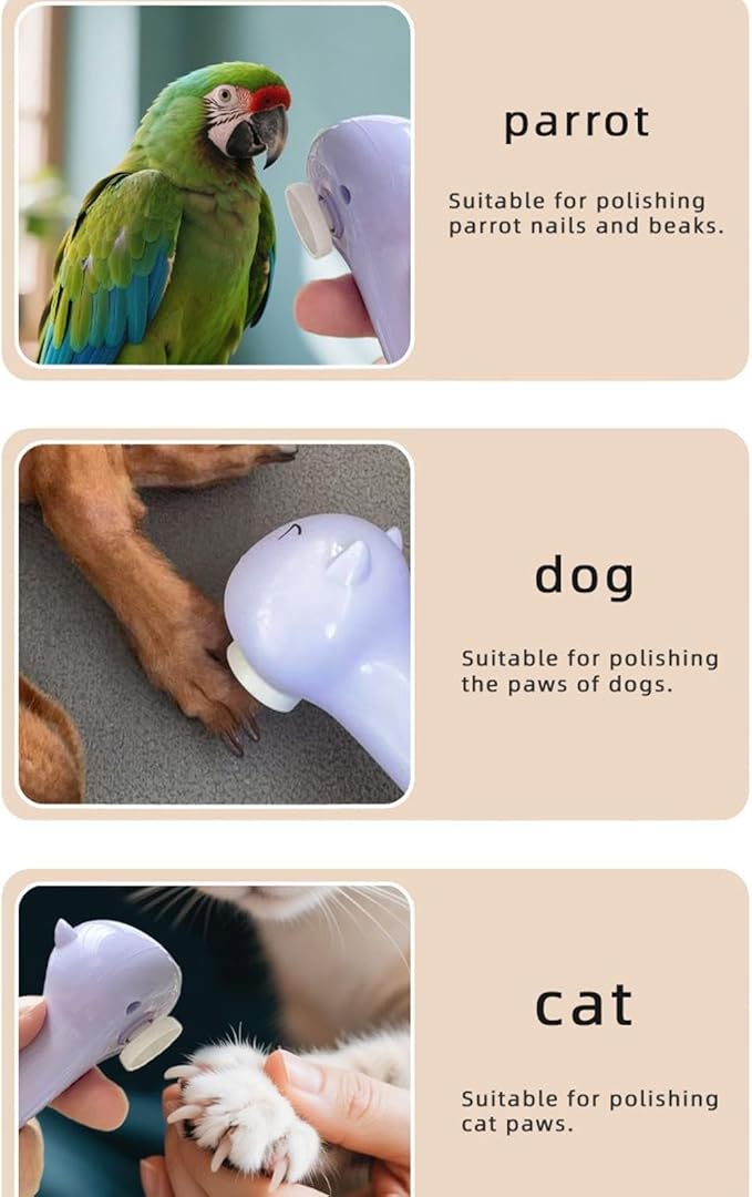 Bird Beak Trimmer, USB Rechargeable Pet Clippers, Conure Grooming Nail Trimmer, for Trimming, Grinding, Maintenance, Daily Care, Cockatiel, Lovebirds