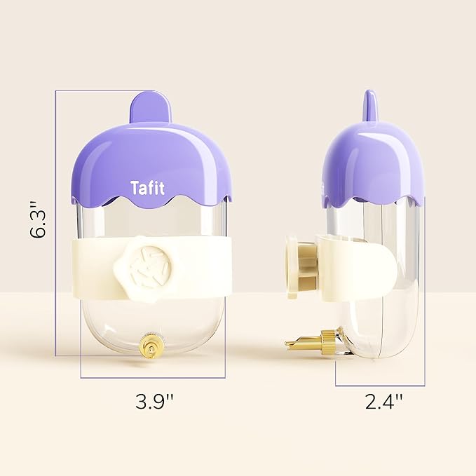 Leak-Proof & Chew-Proof Hanging Water Dispenser No Drip for Birds, Chinchillas, Guinea Pigs, Ferrets, Rats, Rabbits, Bunnies, Parrots, Squirrels, and Other Small Animals - Beige, 12oz