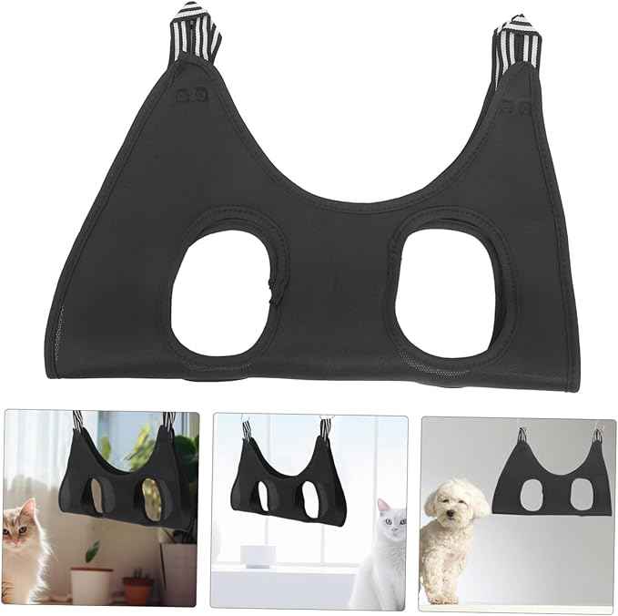 Hemoton Grooming Hammock Pet Grooming Lift Bed for Nail Clipping Space-Saving Wall Door Mount Suitable for Pets