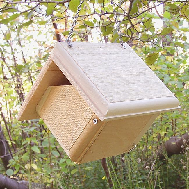 Coveside Carolina Wren Bird Houses – Pack of 3 – Hanging Wooden Nest Boxes for Outdoor Use – Eastern White Pine Construction – Weather-Resistant Wren Houses – Made in USA