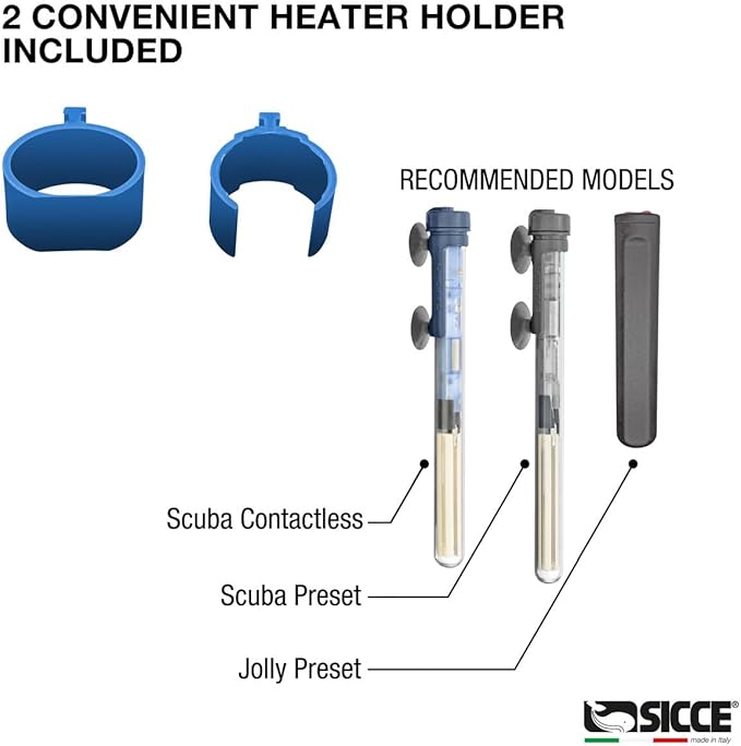 Sicce Aqua Filtra 10 Hang On Back Aquarium Fish Tank Power Filter Up to 10 Gallon Aquariums - Quiet 3-Stage HOB for Freshwater & Saltwater