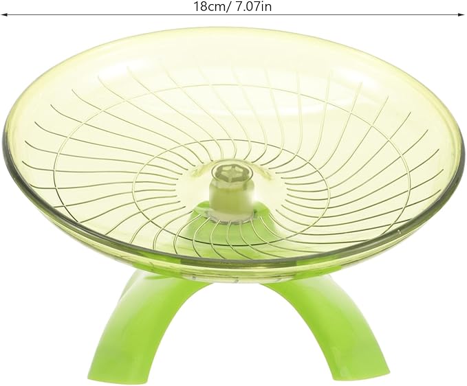 Ipetboom Quiet Running Wheel for Hamsters Chinchilla Gerbil Large Round Saucer Wheel Base for Small Pets Cage Toy
