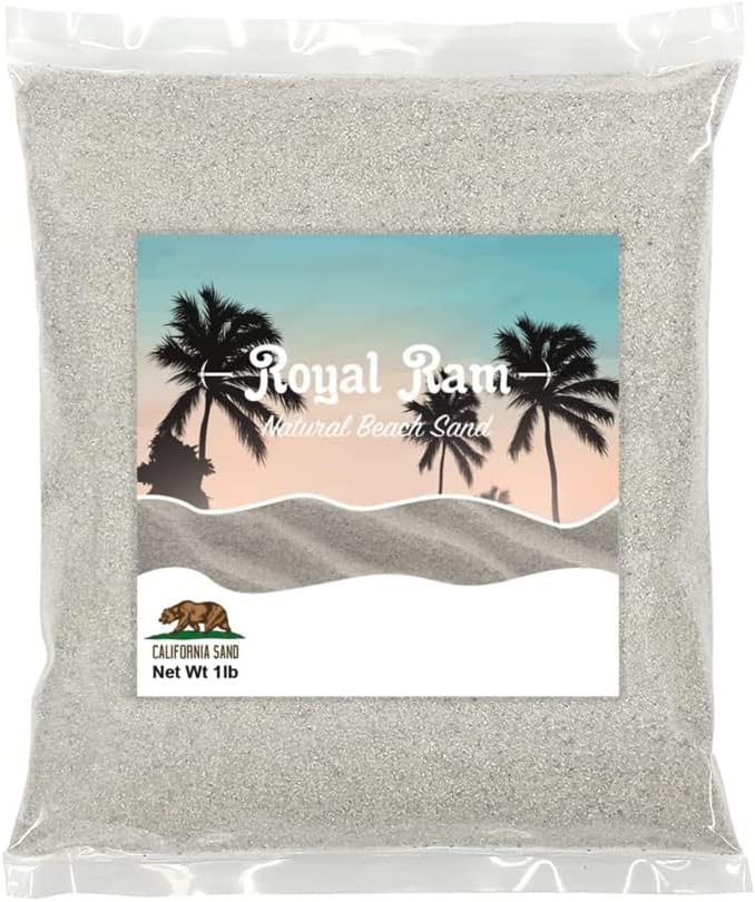 Royal Ram 1 Pound Natural California Sand - for Interior Decor, Vase Filler, Sand Crafts, Aquariums, Terrariums, Gardening & More