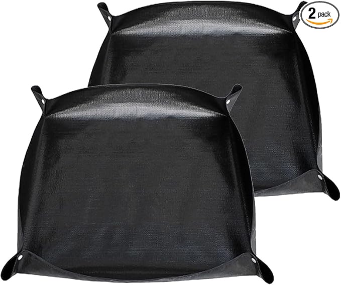 Oncpcare 2 Pack Waterproof Rabbit Playpen Mats 59×59 in (Black) – Washable Floor Protector and Cage Liner for Guinea Pig, Bunny, and Small Animal Habitat