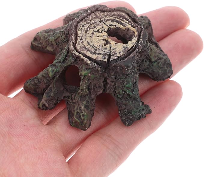balacoo Resin Tree Trunk Ornament Aquarium Driftwood Ornament for Fish Tank Accessories Betta Fish Tank Decor Turtle Rockery Natural Look Aquarium Decoration
