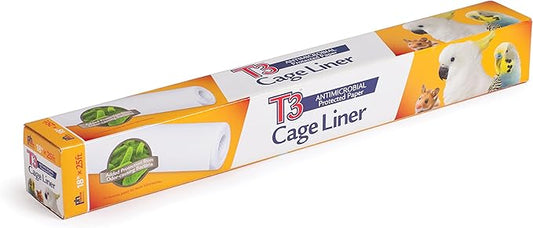 Prevue Pet Products T3 Cage Liner - Bird Cage Accessories, 25 Ft Odor Absorbent Protection, Universal Liner for All Birds, Fits Small, Medium, and Large Enclosures, Simplifies Cleaning - Regular Size