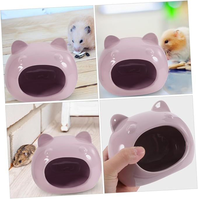 Small Pet Hideout Ceramic Hamster House Rats Guinea Pigs Hedgehogs Comfortable Bed
