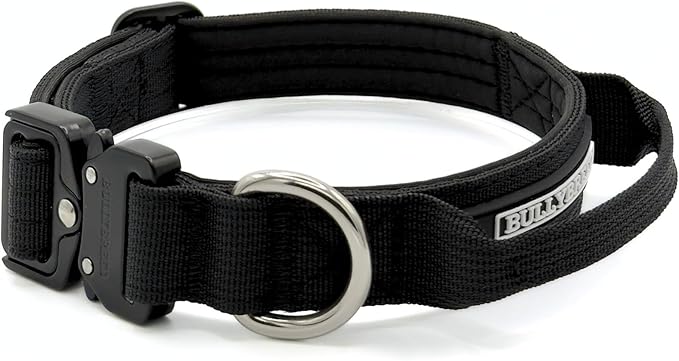 Tactical Dog Collar for Puppy, Heavy Duty Puppy Collar, Dog Collar for Small Dogs, Waterproof Dog Collar, Dog Training Collar, Quick-Release Metal Buckle, Adjustable Sizes – BULLYBREED (Black, Small)