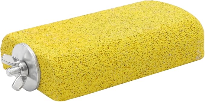 Bird Calcium Teeth Chew Toy Hamster Grinding Stone for Parrot Parakeet Cockatiel Rabbit Chinchilla Squirrel Cage Perch Stand (Random Color) (S)