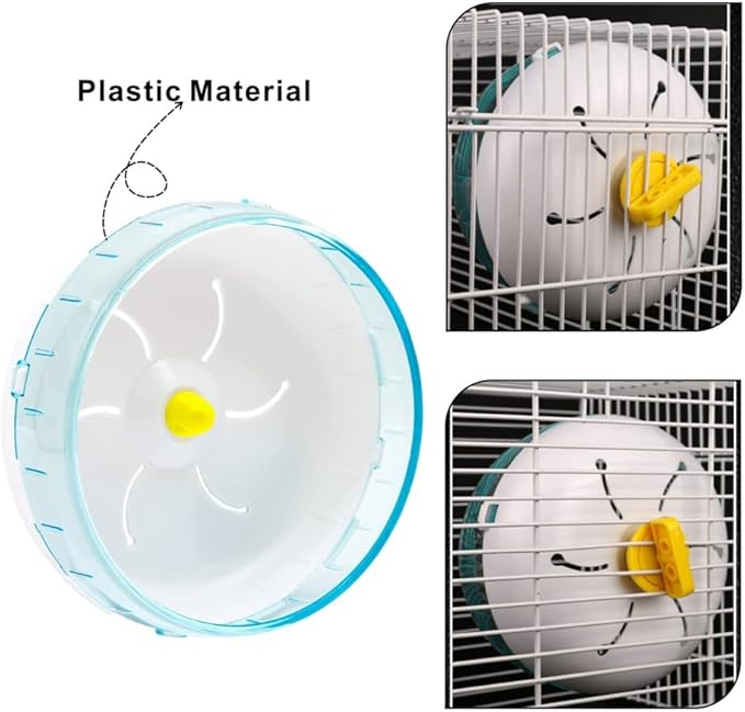Silent Hamster Wheel - Exercise Wheel for Syrian Hamsters - Quiet Spinner Running Wheel for Small Animals - Pet Hamsters Gerbils Mice Rats Guinea Pig Hedgehog Exercise Wheel Toy