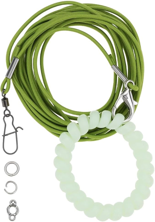 Bird Harness Flying Training Rope 3M for Parrots Pigeons and Budgerigars with 4# Ring (Green)