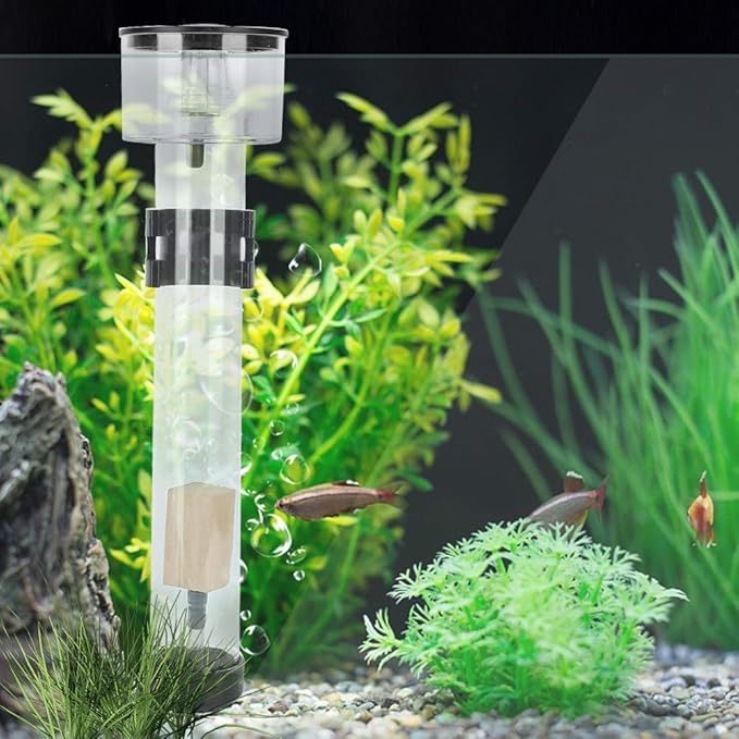 Joyzan Protein Skimmer, Fish Tank Separator Aquariums Acrylic Mini Protein Oil Removal Filter Film Processor Separating Accessory External Hang Back Saltwater Farming Small Coral Aquatic Pet Supplies