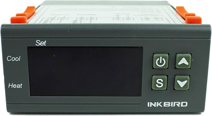 Inkbird Dual Stage DV 12V Digital Temperature Controller Fahrenheit Thermostat Heating and Cooling for Homebrewing Brew Fermenter Fridge Incubator Greenhouse