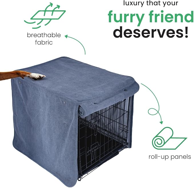Molly Mutt Dragonstone Dog Crate Cover, GOTS-Certified 100% Organic Cotton Canvas Cover for Dog or Puppy Kennel and Cage, Washable, Free of Harmful Chemicals, XX-Large, Fits 48"x30"x33" Crate