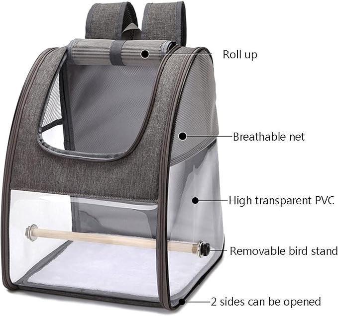 CHICKEN Birdcage Bird Parrot Travel Cage Foldable Portable Backpack Pet Parrot Cat and Dog Backpack Easy to Transport and Archive Outdoor Travel Supplies Bird Cages for Parakeets