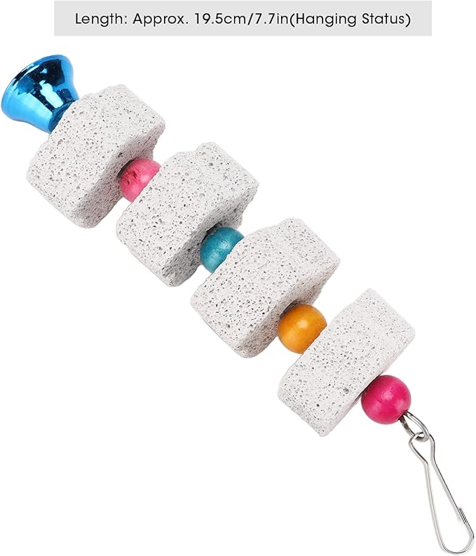 Parrots Chewing Supply, Bird Beak Grinding Stone Bell Teeth Grind Beaks Trimmed Pet Cage Accessories Wooden Blocks Craft Part Mini Chip Charms DIY Playing Shredding Chips Small Chew Foraging