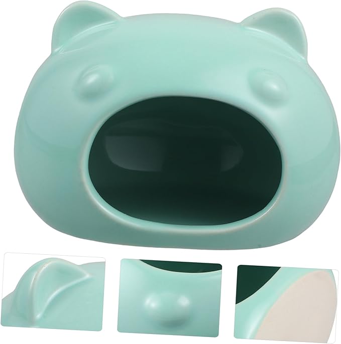BESPORTBLE Ceramic Small PET Hideout Adorable Hamster House Bed for Gerbils Hedgehogs and Small Animals Comfortable Indoor Retreat