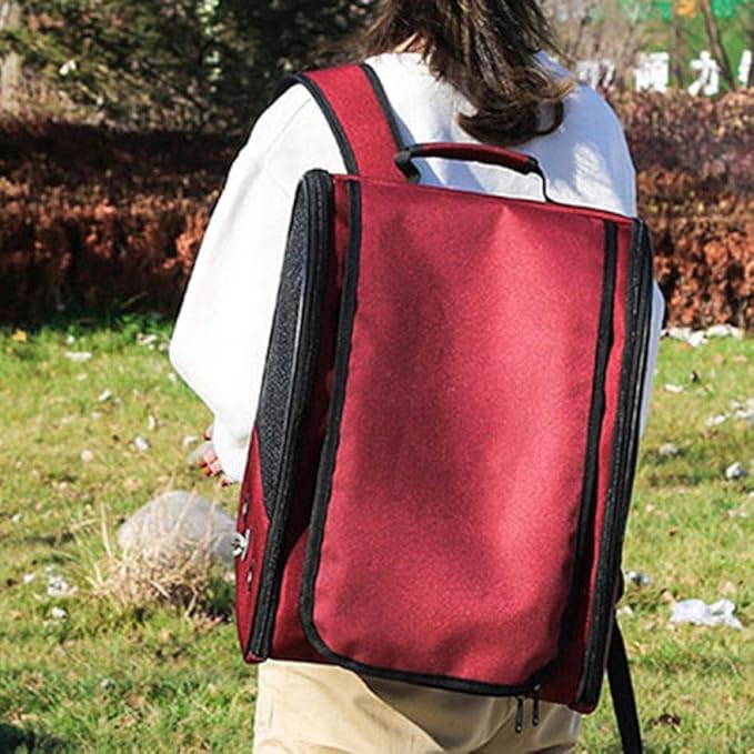 Bird Carriers Pet Parrot Backpack Bird Travel Carrier Outerdoor Breathable Hiking 1Pcs Gray