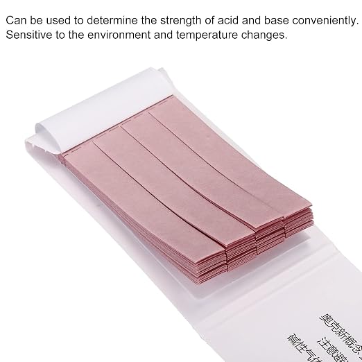PATIKIL PH Test Strips, 2 Pack 160 Indicator Papers Litmus Tester for Water Food Soil Alkaline Testing, Red
