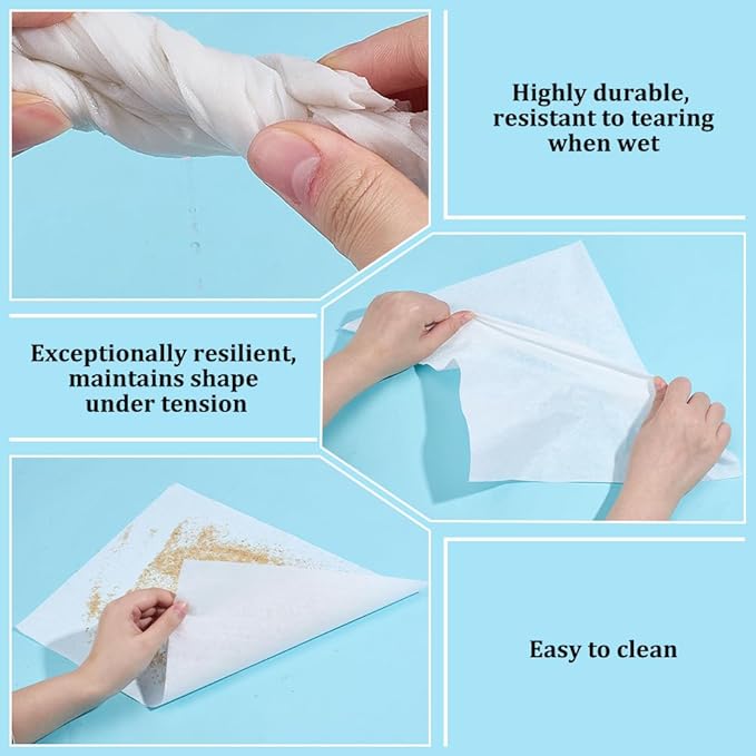 PH PandaHall 200 Sheets Bird Cage Liner Non-Woven Parakeet Cage Paper Precut Absorbent Cushion Pad Mat White Birdcage Liner for Pet Animal Bird Parrot Accessories, 13.3x10.6 Inch