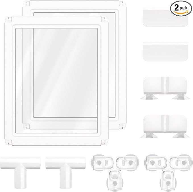 FXW AuraSpace Acrylic Indoor Dog Playpen for Small and Medium Dogs, 30 inch, 2 Panels, White