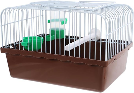 BESPORTBLE Portable Bird Cage for Lovebirds Spacious Travel Carrier with Perch Food Box Waterer Lightweight Convenient Cage for Parrots Small Pets for Outdoor Use