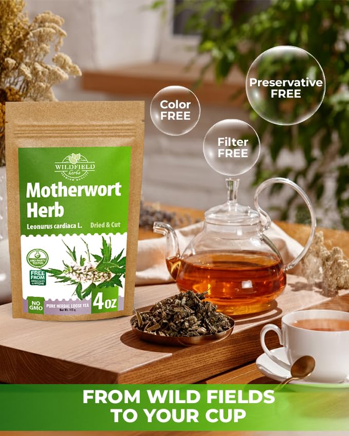 4 oz. Motherwort Tea Dried Motherwort Herb Tea (Leonurus Cardiaca) - 113g Leonurus Cardiaca (Cola De León)