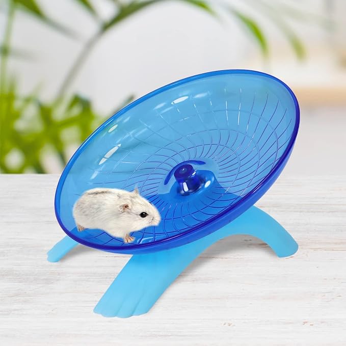 Large Flying Silent Spinner Saucer Exercise Jogging Running Wheel for Small Animal Hamster Gerbil Rat Mouse Rodent Degu Dagus Hermit Crabs Hedgie