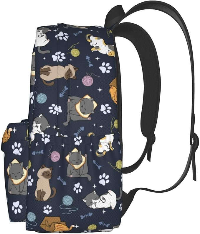 Cute Cats Backpack for Women 16.9 inch Travel Casual Laptop Backpack Lightweight Waterproof Hiking Daypack