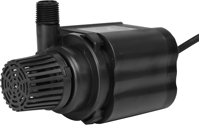 pond boss 800 GPH Submersible Water Pump for Hydroponics, Aquaponics, and Ponds – Adjustable Flow, Quiet Operation, Threaded Adapter, 16 ft Cord