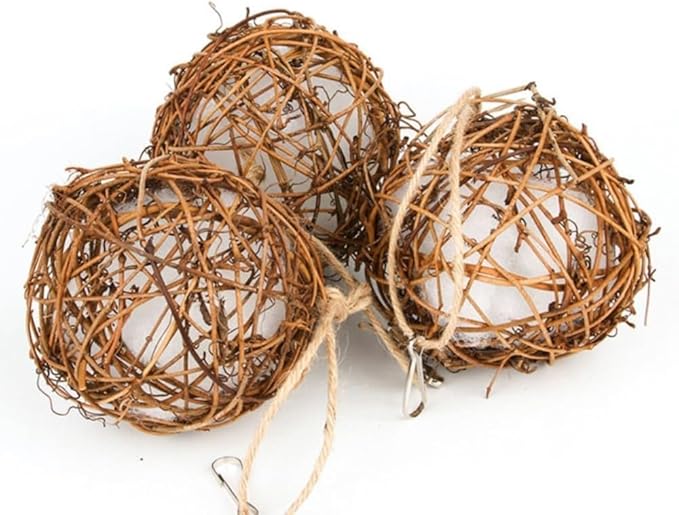 2PCS Handmade Birdhouse Materials, 2025 New Bird Nesting Ball Material for Wild Birds, Hummingbird Nesting Humming Bird House Material Gifts for Bird Watching Nature Lovers, 2Pcs 3.15in