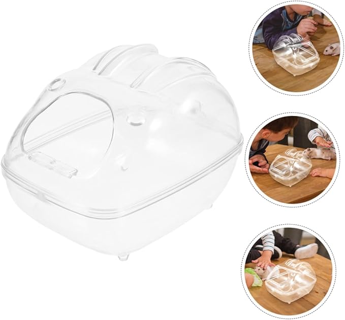 Abaodam Hamster Bath Tub Chinchilla Dust Bath Cage Accessory Hamster Box Gerbil Toilet