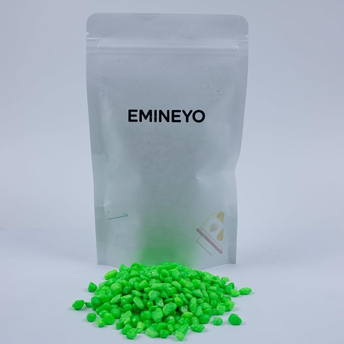 Colored Aquarium Gravel,Colorful Pea Gravel,Garden Rocks,Decorative Stones Rocks for Fish Tank,Aquarium,Fairy Garden Decor,Planters,Vase Fillers,Landscaping,1 Pound (Light Green, 6-9mm)
