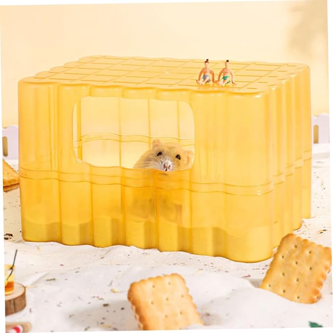 Kisangel Multi-use Hamster Bathtub Chinchilla Dust Bath Urine Sand Tray for Small Pet Cage Accessory Easy Cleaning