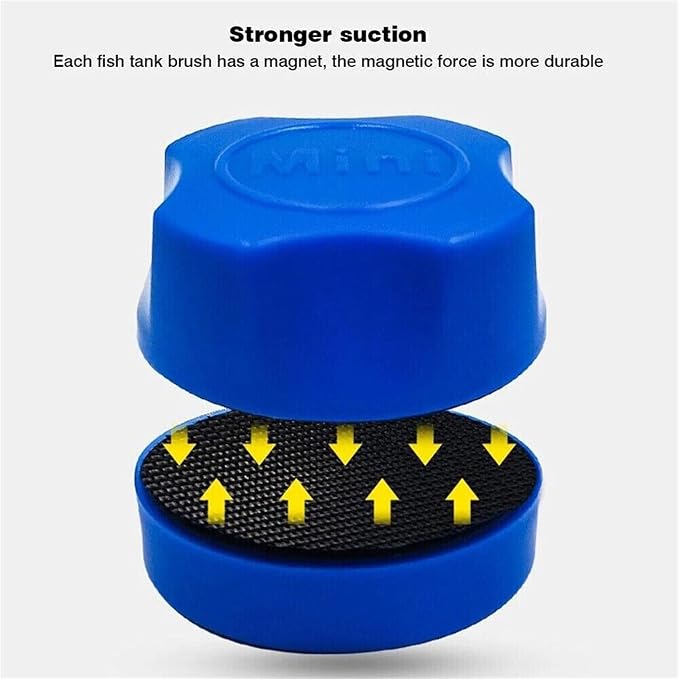 Magnetic Mini Fish Tank Brush, Scraper Fish Bowl Magnet Brush for Glass Tank