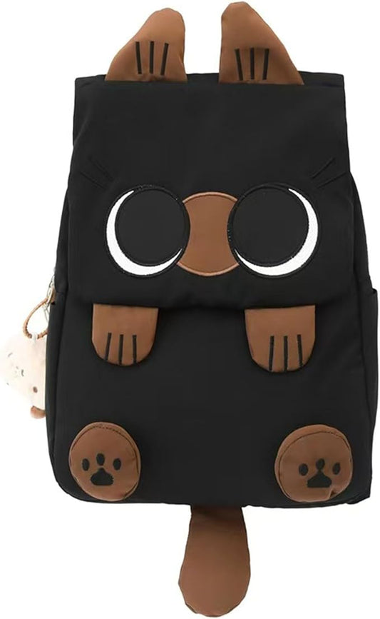 Cute Cat Backpack - Lightweight Laptop Bag, Large Capacity Student & Travel Backpack for Adults/Kids Give away cat pendants